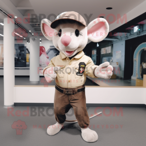 Beige Mouse mascotte...