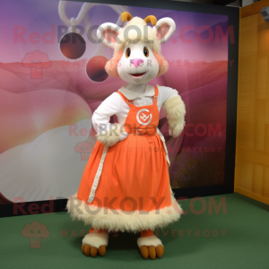 Peach Angora Goat mascotte...