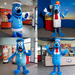 Blue Hot Dogs maskot...