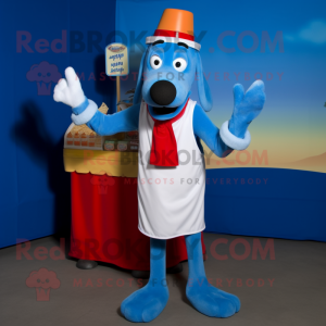 Blue Hot Dogs maskot drakt...