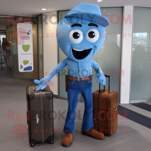 Blue Heart mascotte kostuum...