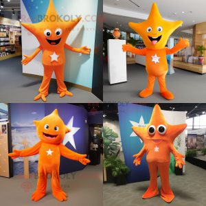 Orange Starfish mascotte...