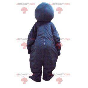 Mascote lontra cinza e branca fofa e sorridente - Redbrokoly.com