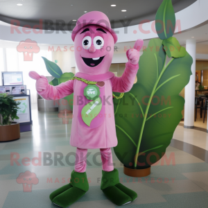 Rosa bønnestengel maskot...