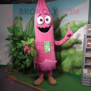 Rosa bønnestengel maskot...