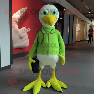Lime Green Seagull mascotte...