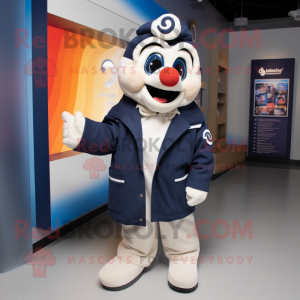 Navy Mime mascotte kostuum...