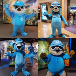 Blue Sloth mascotte kostuum...