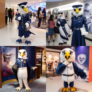 Navy Falcon maskot kostume...