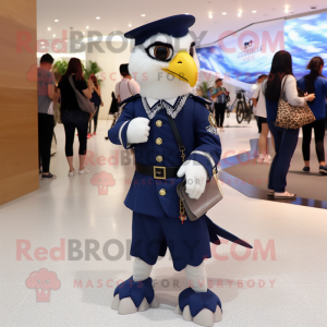 Navy Falcon maskot drakt...