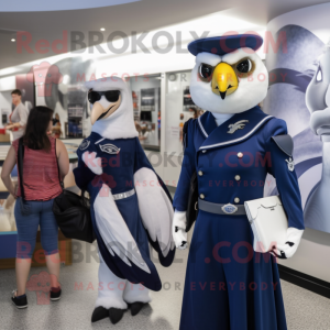 Navy Falcon maskot kostume...