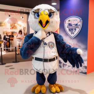 Navy Falcon maskot kostume...