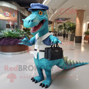 Cyan Spinosaurus mascotte...