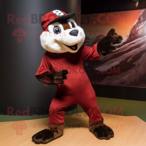 Rödbrun Skunk maskot kostym...