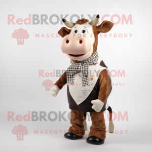 Brown Holstein Cow mascotte...