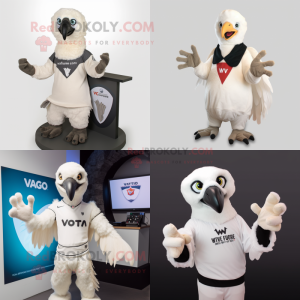 White Vulture maskot kostym...