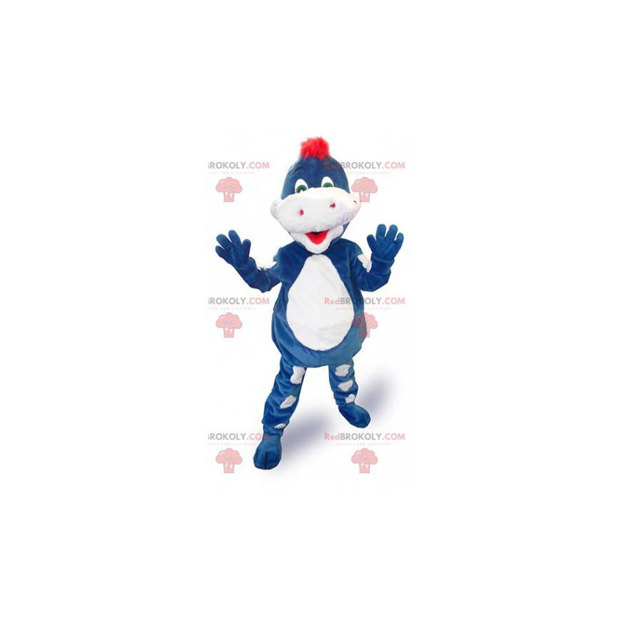 Danone blue dragon maskot - Gervais maskot - Redbrokoly.com