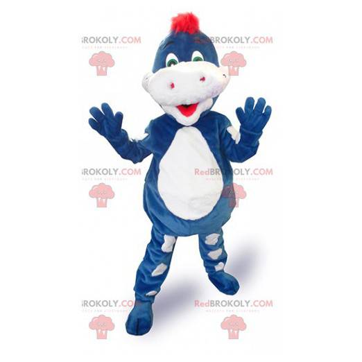 Danone blue dragon mascot - Gervais mascot - Redbrokoly.com
