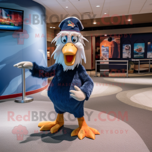 Navy Dodo Bird maskot...