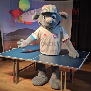 Sølv bordtennisbord maskot...