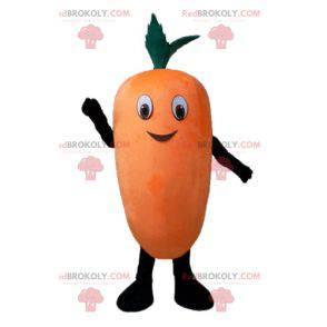 Obří a usměvavý oranžový mrkev maskot - Redbrokoly.com