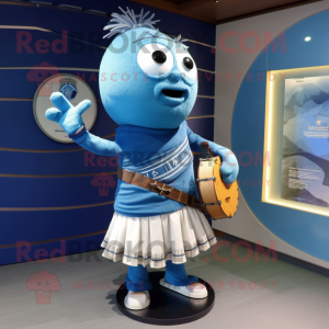 Himmelblå sekkepipe maskot...