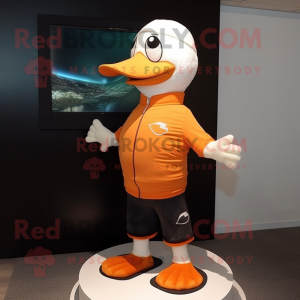 Orange Gull maskot kostume...