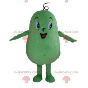Mascote grande homem de batata gigante de feijão verde -