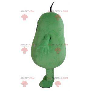 Grote man mascotte van gigantische groene bonen aardappel -