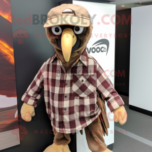 Brun Vulture maskot kostume...