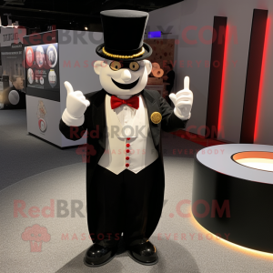 Tan Ring Master mascot costume character dressed with a Tuxedo and Cufflinks