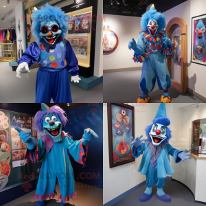 Blauer böser Clown als...