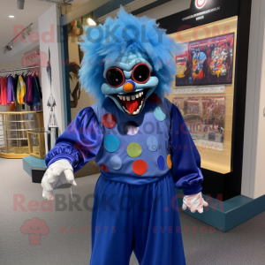 Blauer böser Clown als...