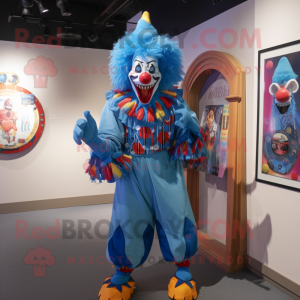 Blauer böser Clown als...