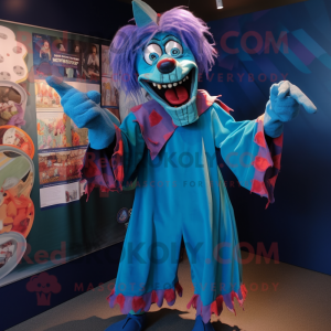 Blue Evil Clown mascotte...