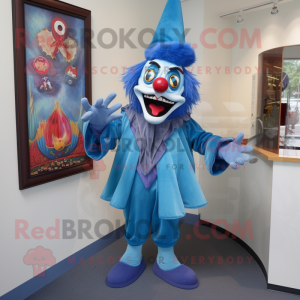 Blue Evil Clown mascotte...