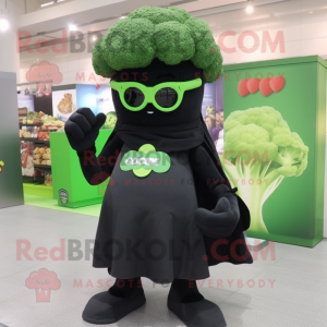 Sort broccoli maskot...