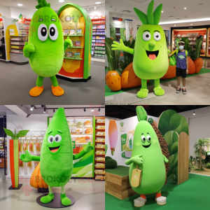 Lime Green Carrot mascotte...