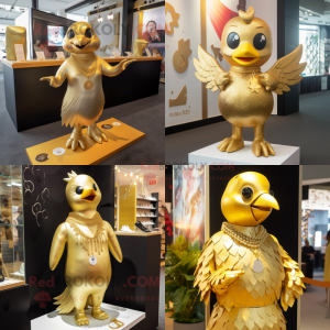 Gold Dove mascotte kostuum...