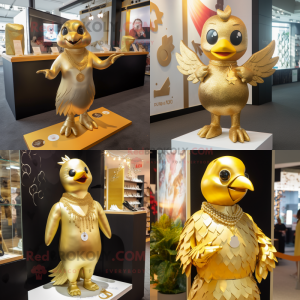 Gold Dove maskot drakt...