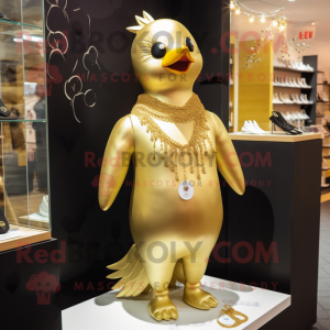 Gold Dove mascotte kostuum...