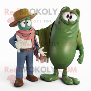 Forest Green Lobster Bisque mascot costume character dressed with a Mom Jeans and Shawls