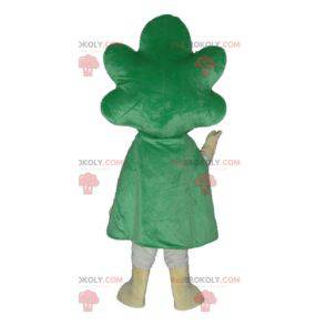 Jättegrön och vit kål purjolökmaskot - Redbrokoly.com