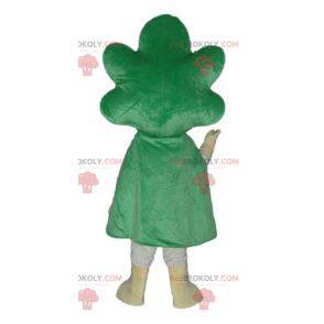Mascotte de poireau de chou vert et blanc géant - Redbrokoly.com