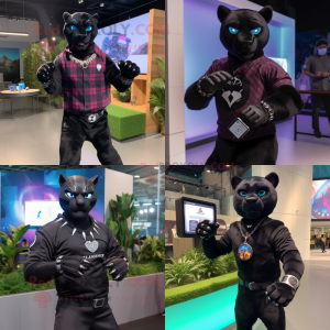 Black Panther maskot drakt...