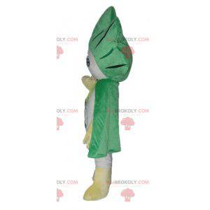 Mascotte di porro cavolo verde e bianco gigante - Redbrokoly.com