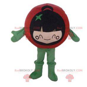Mascote tomate vermelho gigante e fofo - Redbrokoly.com