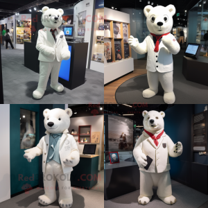 White Bear mascotte kostuum...