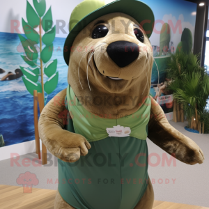 Olive Sea Lion maskot...