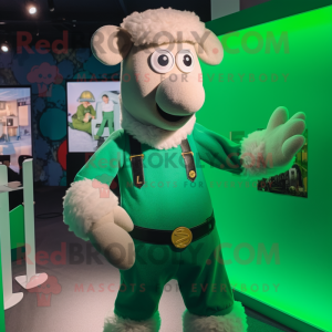 Green Sheep mascotte...